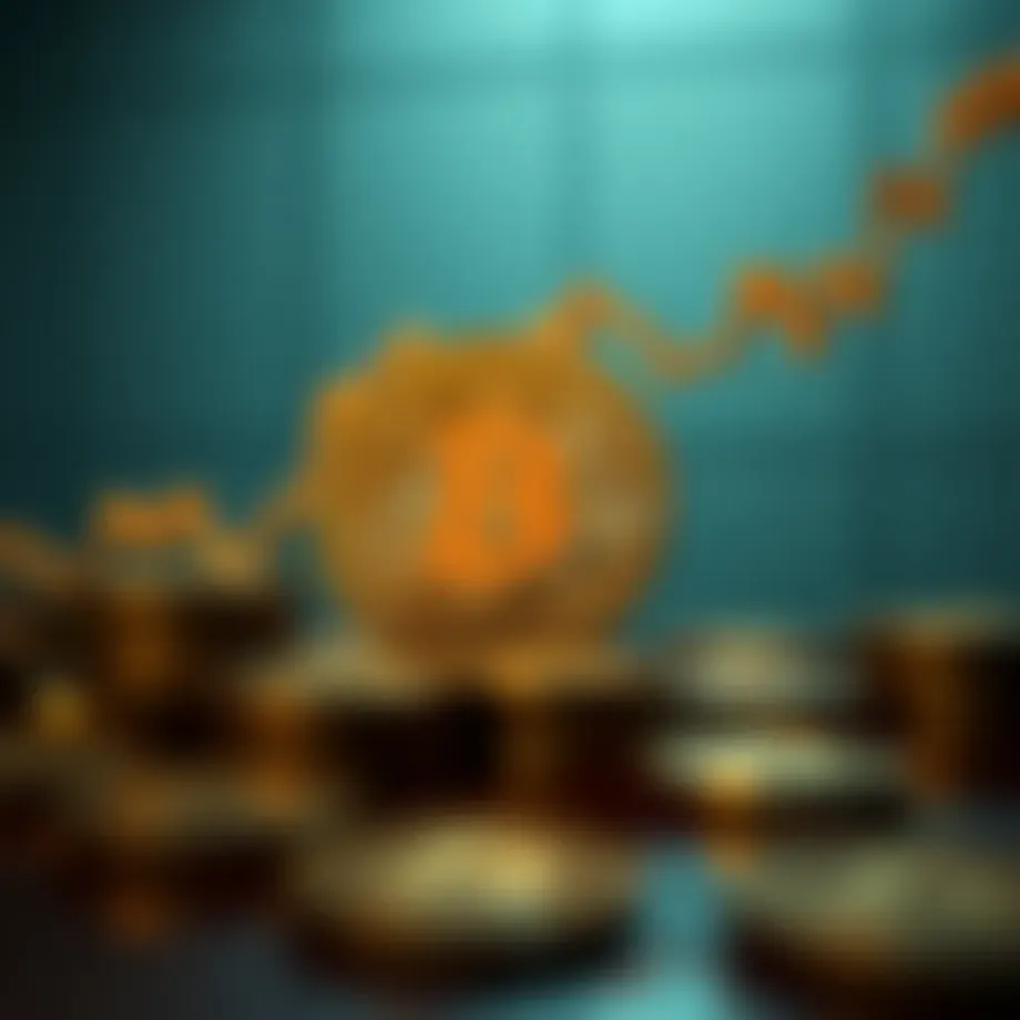 Bitcoin price fluctuations visual representation